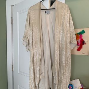 Cream colored Lotus and Luna boho cardigan